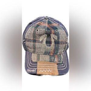 True Religion Vintage Y2K Plaid Baseball Hat